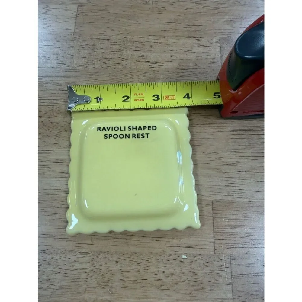 Ravioli Shaped Spoon Rest - Yellow